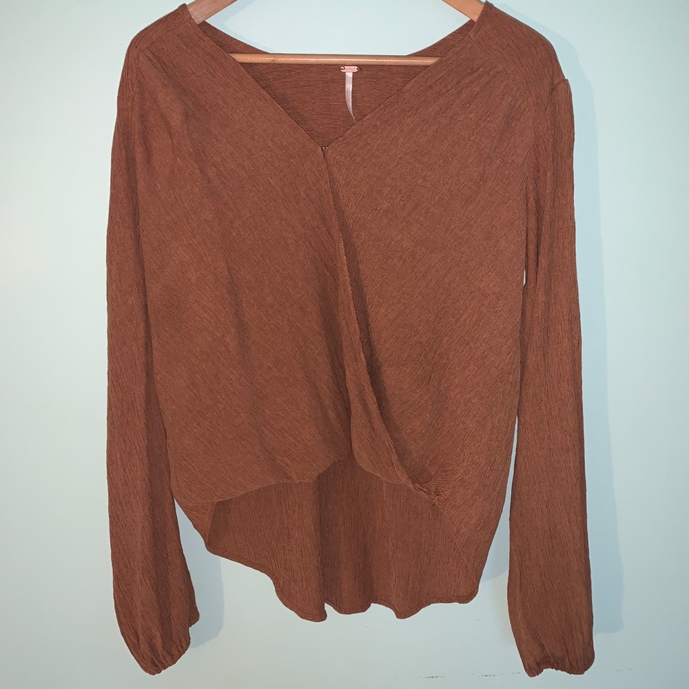 Free People Burnt orange top